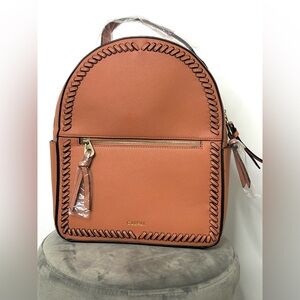 Calpak Kaya Mini Backpack in Terracotta Faux Leather (Flawed)